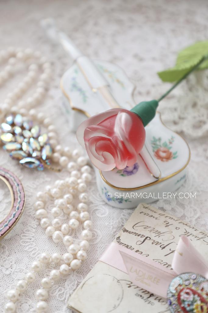 Духи «Роза» в виде цветка, 1990г., СССР.