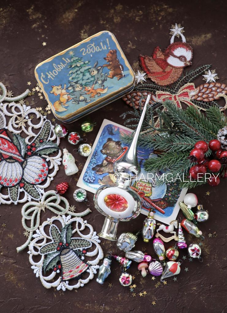 Верхушка/Макушка для елки прожектор №22 стекло 20см, ГДР.