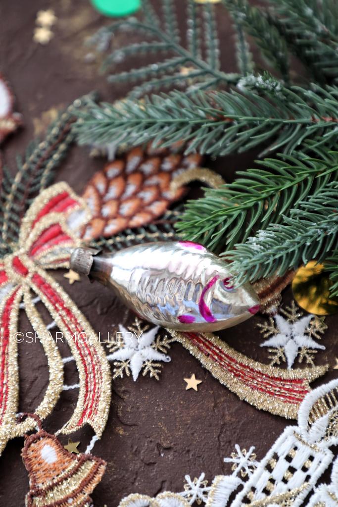 Рыба рыбка №4 елочная игрушка, стекло СССР.