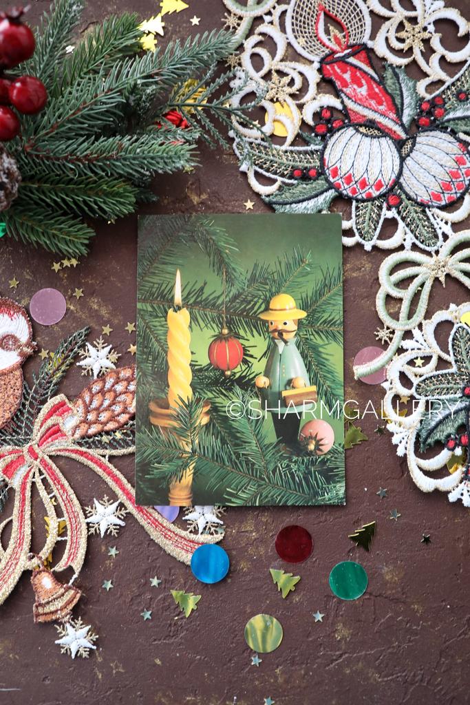 Новогодняя открытка №237 серия Игрушки, чистая. ГДР