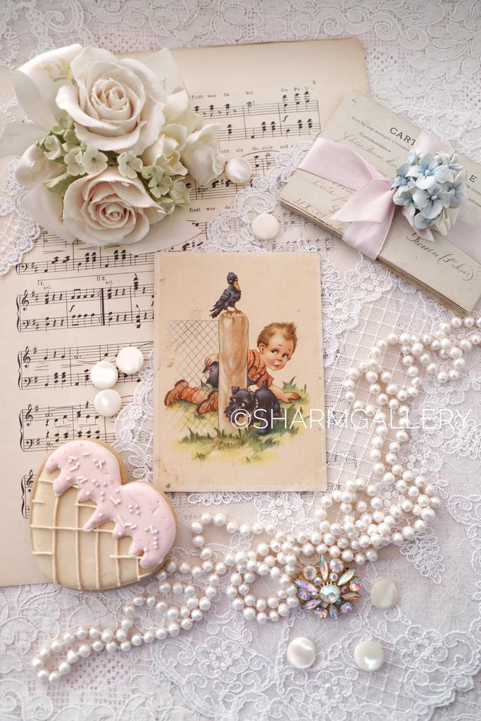 Старинная открытка №248 «Мальчик с собакой» серия Дети, чистая. Германия