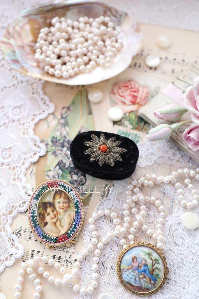 Антикварная ювелирная коробочка для колец, бархат, сердолик. Франция 19 век