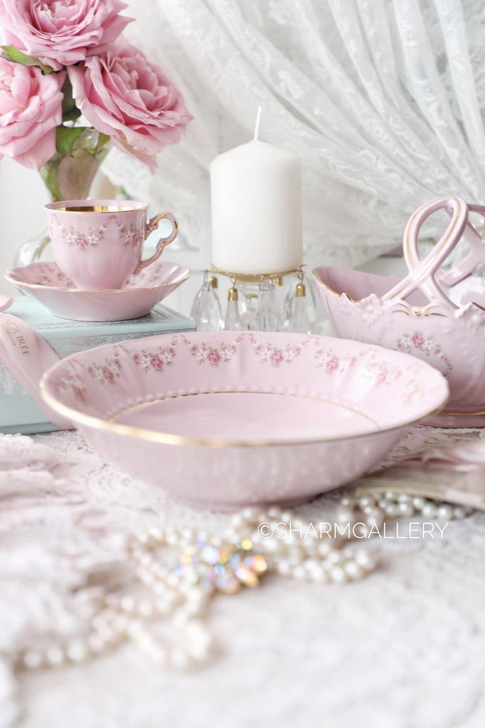 Салатник 20см. «Розовая соната» розовый фарфор Leander Чехия.