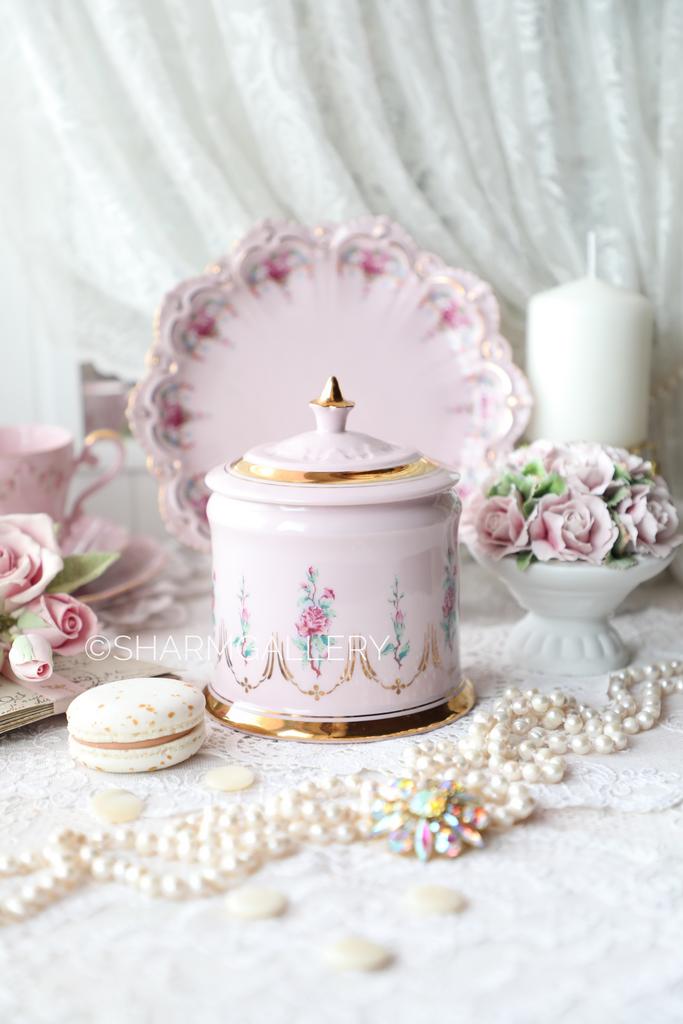 Уценка! Шкатулка «Роза» розовый фарфор "Haas & Czjzek" Чехословакия.