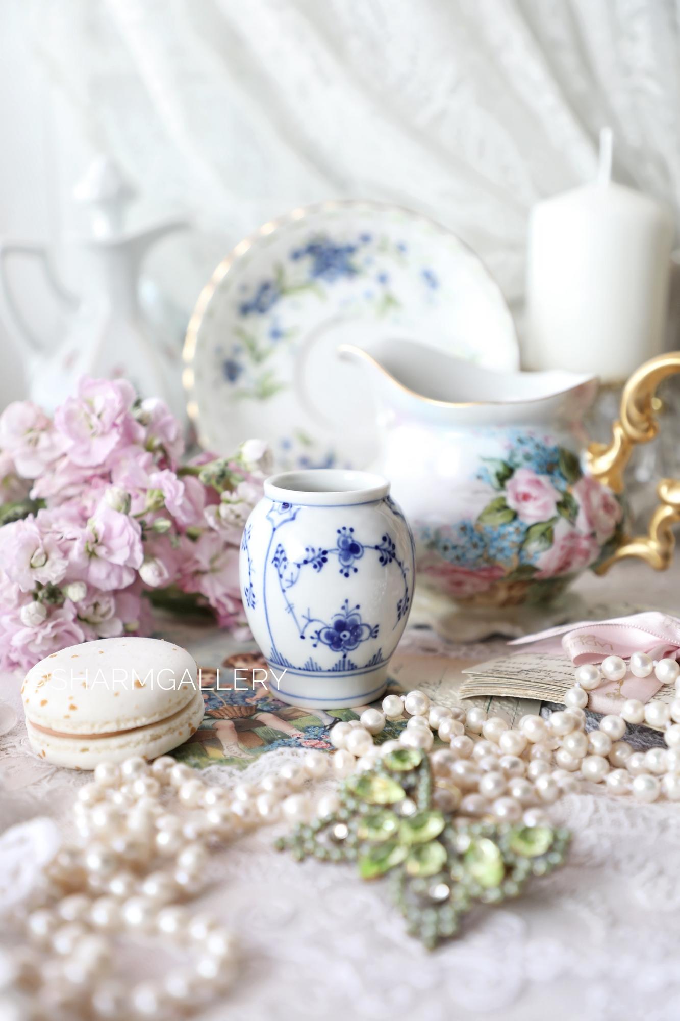 Подставка для зубочисток «Синий узор» фарфор B&G Copenhagen Porcelain Дания.