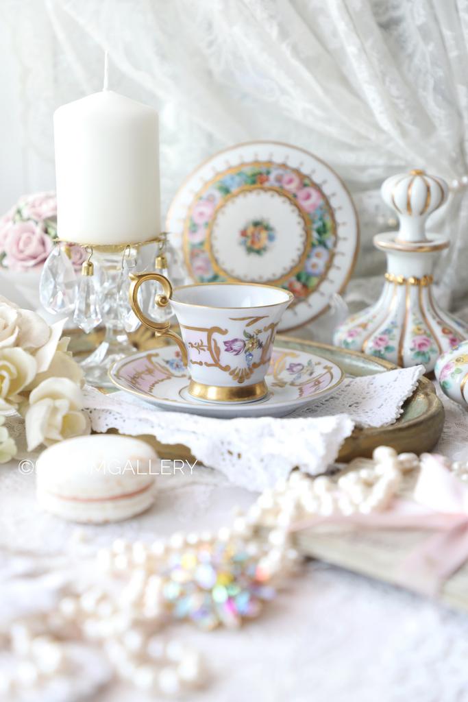 Кофейная пара «Мейсенский букет» фарфор Martinroda/Мартинрода, Германия.