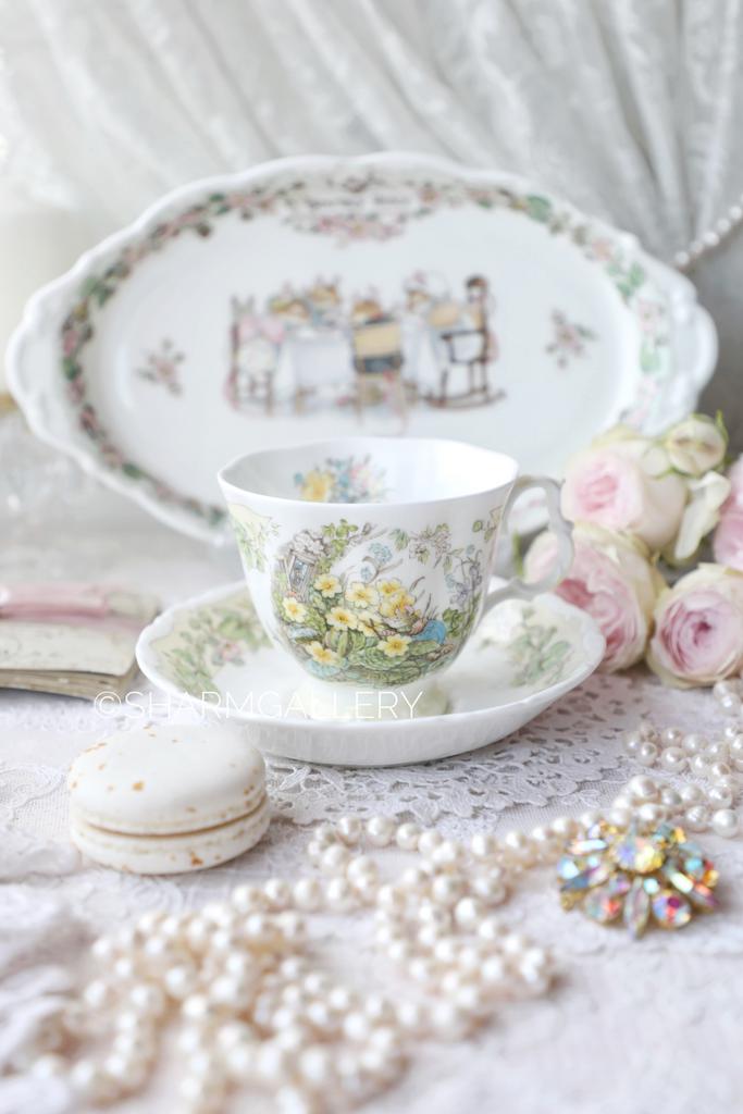 Чайная пара «Spring» Весна Brambly Hedge Ежевичная поляна фарфор Royal Doulton Англия 1983г.