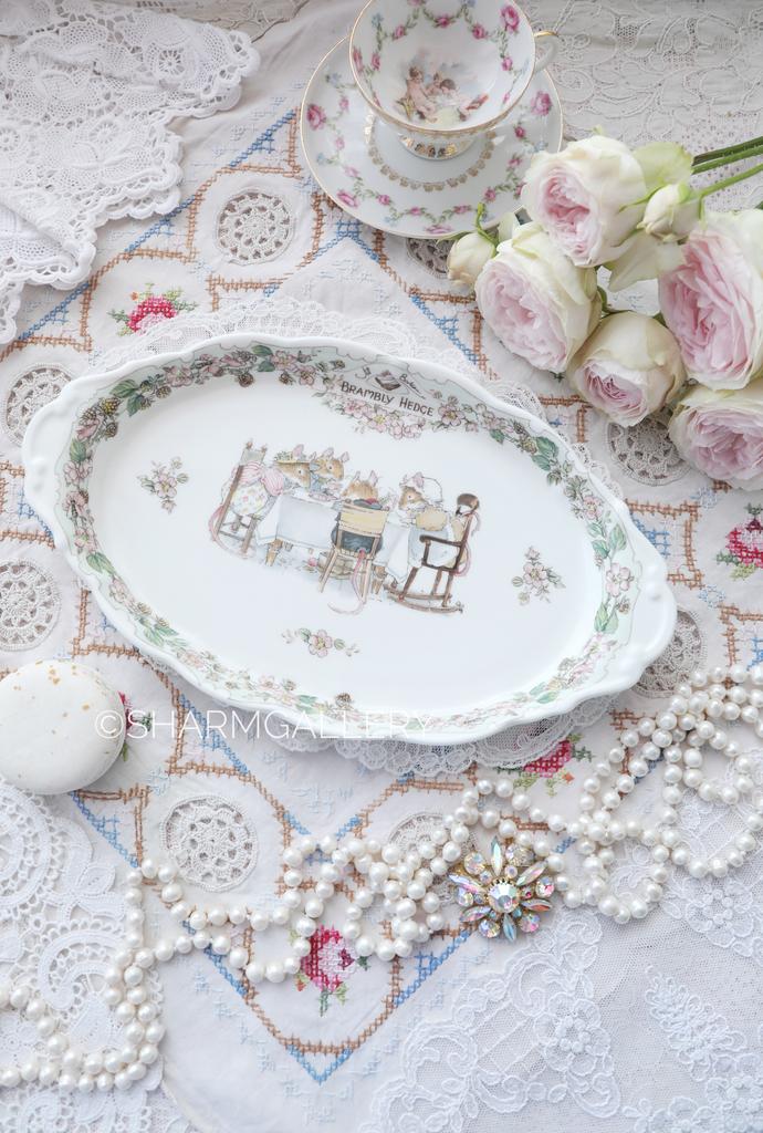 Сервировочное блюдо/Поднос «Tea Service» Brambly Hedge Ежевичная поляна фарфор Royal Doulton Англия 1990г.