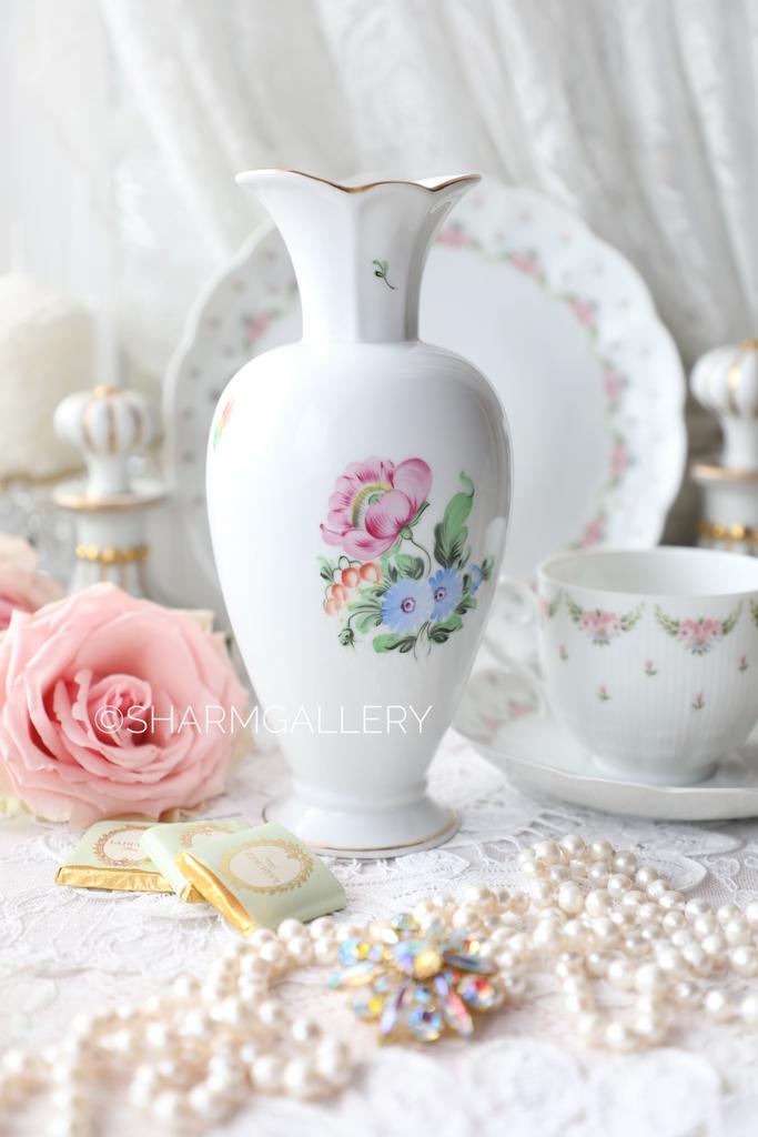 Ваза для цветов, роспись, премиум фарфор Herend (Хэренд) Венгрия.