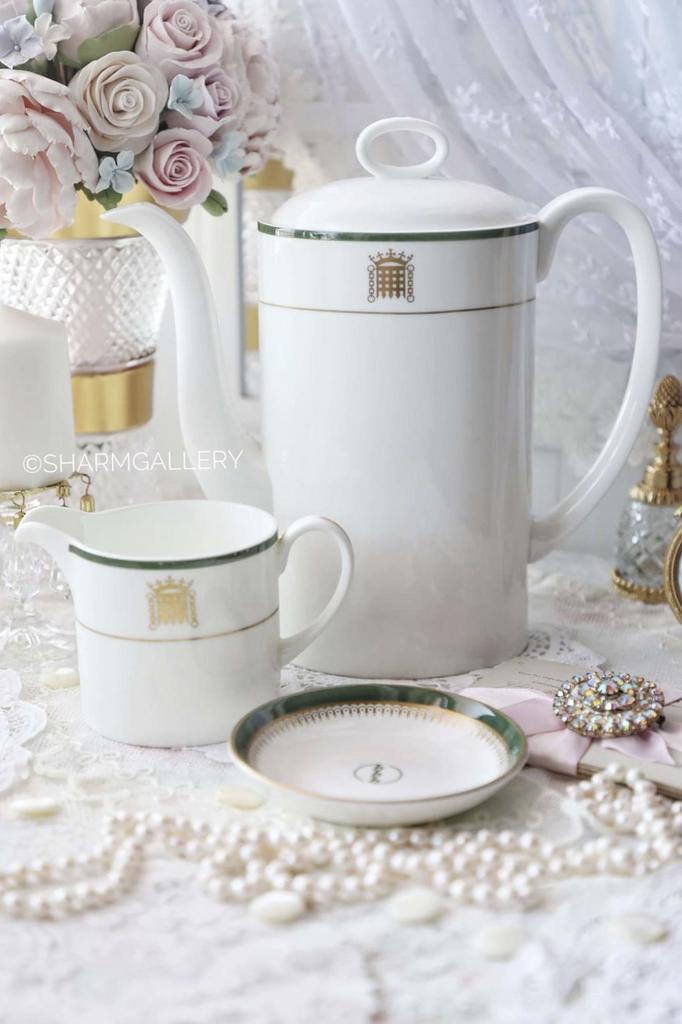 Уценка! Кофейник сливочник и розетка, костяной фарфор Wedgwood Веджвуд Англия.