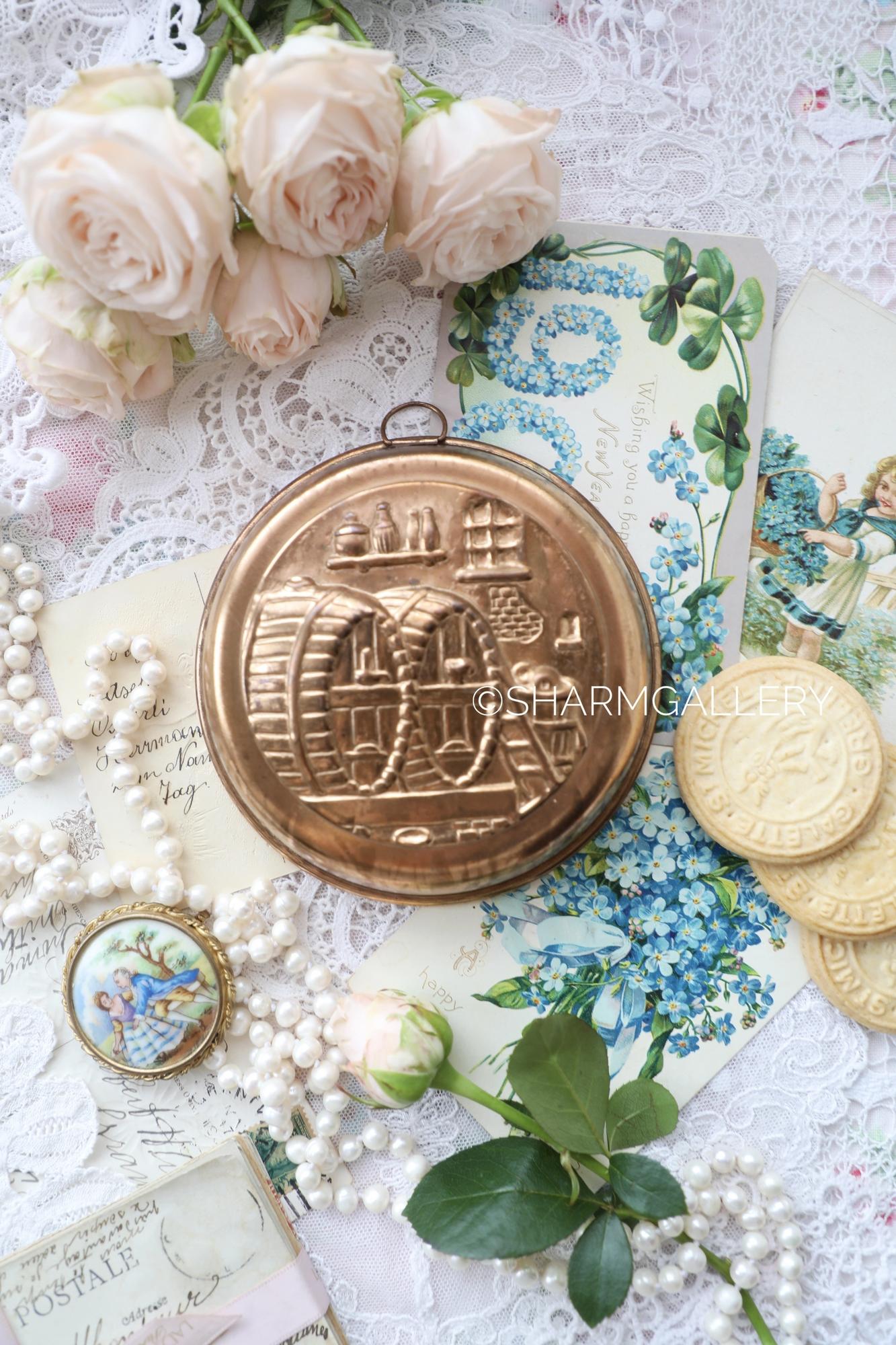 Медная форма для выпечки, пудингов «Винный погреб» 12,5см Франция.