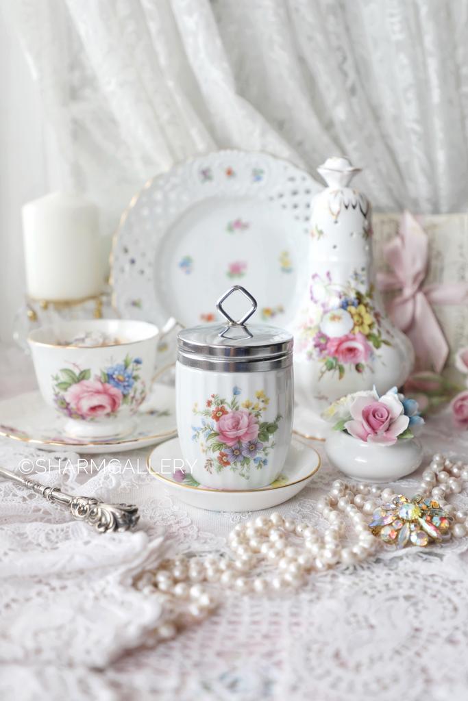 Редкость! Кодлер на 2 яйца "Rich Rose" Windsor Виндзор, фарфор.