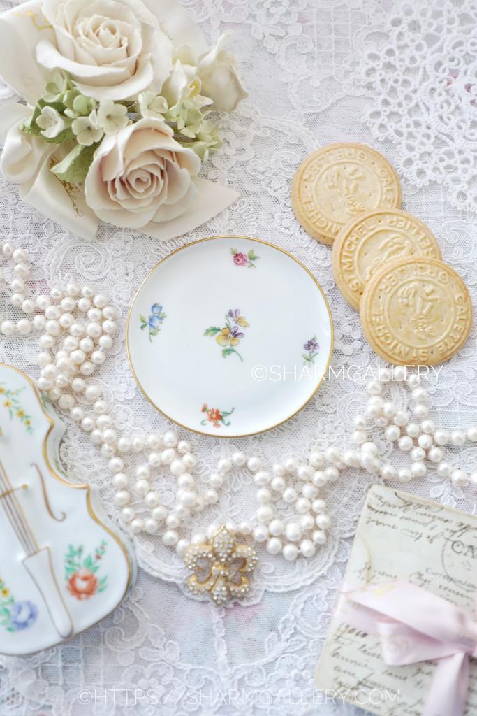 Розетка - подставка под бокал, чашку, кодлер «Ситцевый узор» фарфор Хутченройтер/Hutschenreuther Германия.