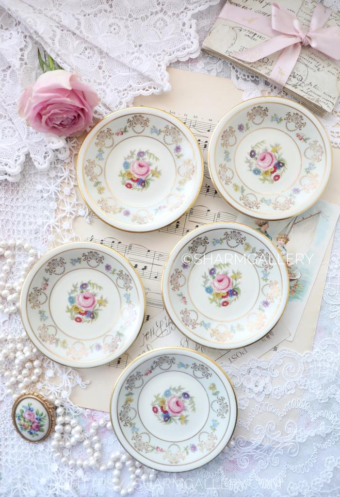 Розетка - подставка под бокал, чашку, кодлер «Роза Айвори» фарфор Johann Haviland Bavaria Германия