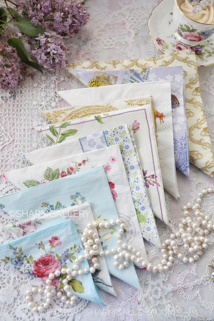 Набор винтажных бумажных салфеток для декупажа., 10шт. №4