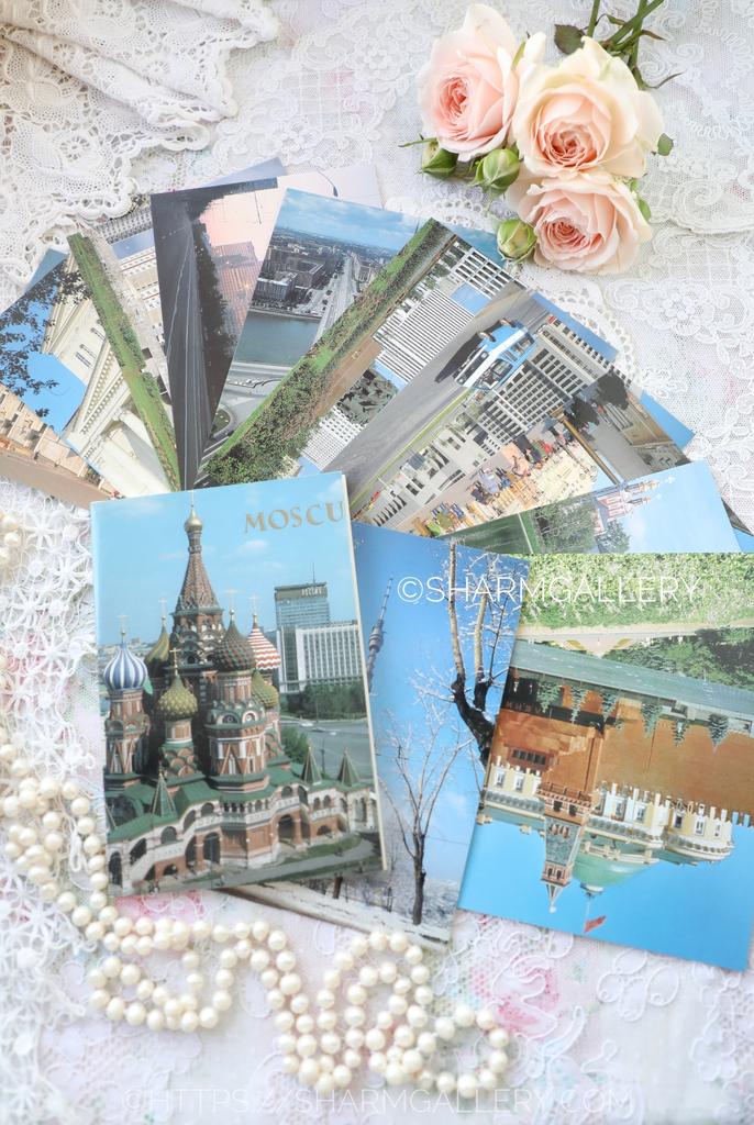 Комплект из 12 открыток «Москва» издательство Международная книга 1990гг.