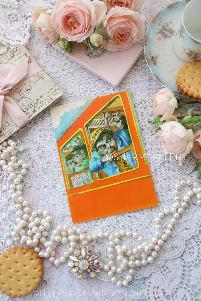 Открытка ежики Mecki/Мекки немецкий ежик еж «Из жизни ежей» ГДР Германия №275