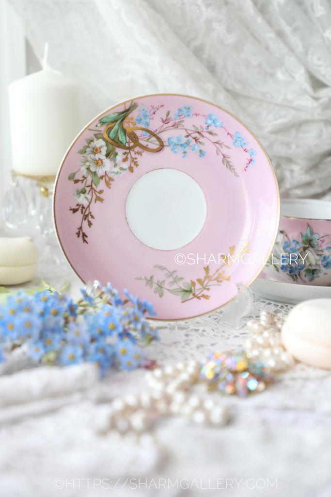 Антикварное блюдце для обручальных колец «Свадебное» фарфор Гарднер в Москве 19 век!