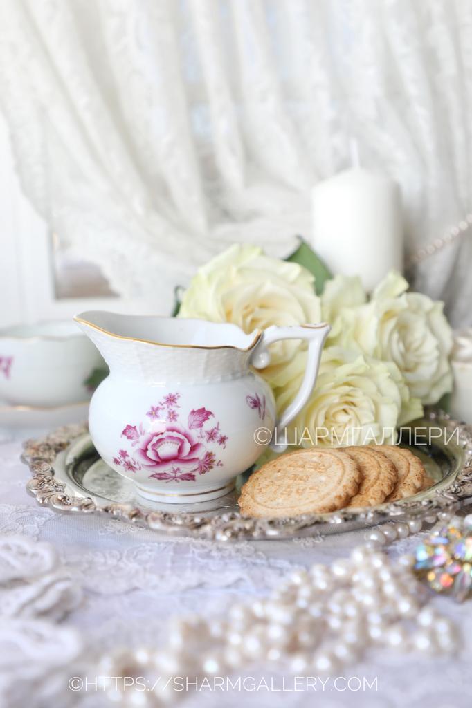 Сливочник/Молочник «Аппони» серия Apponyi purpur, фарфор Herend (Хэренд) Венгрия.