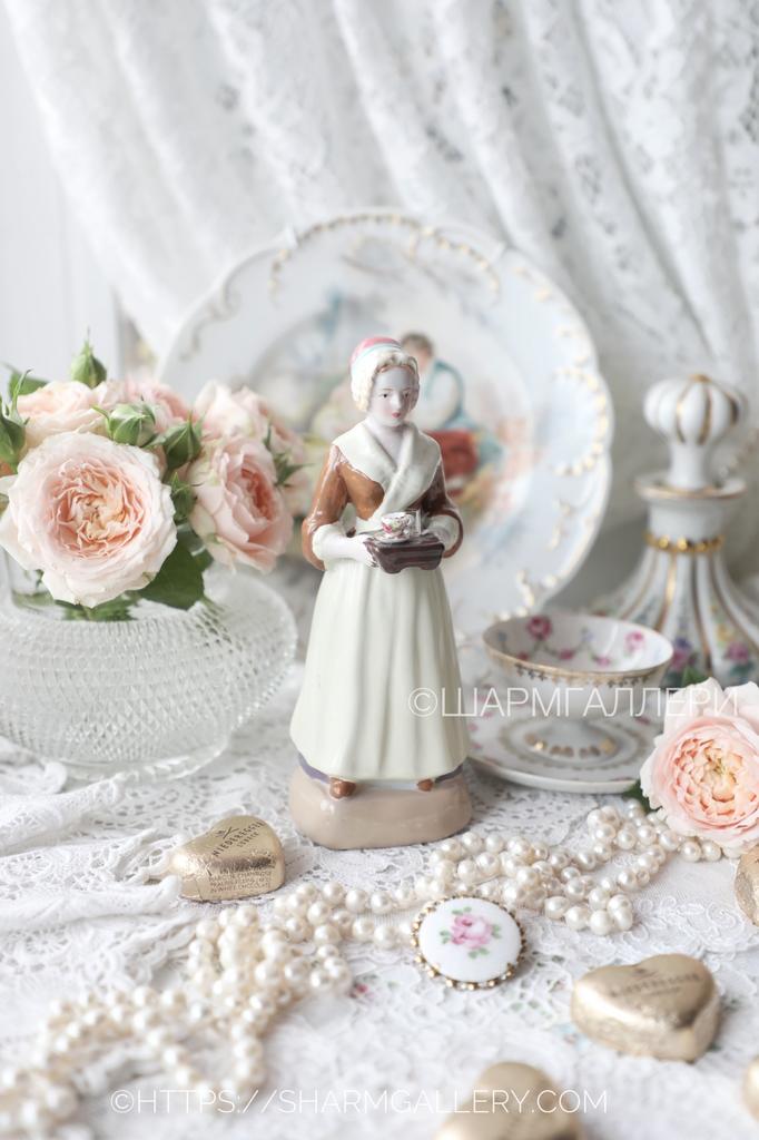 Редкость! Статуэтка «Шоколадница» фарфор Reutter Porzellan (Рейтер Порцелан) Германия.