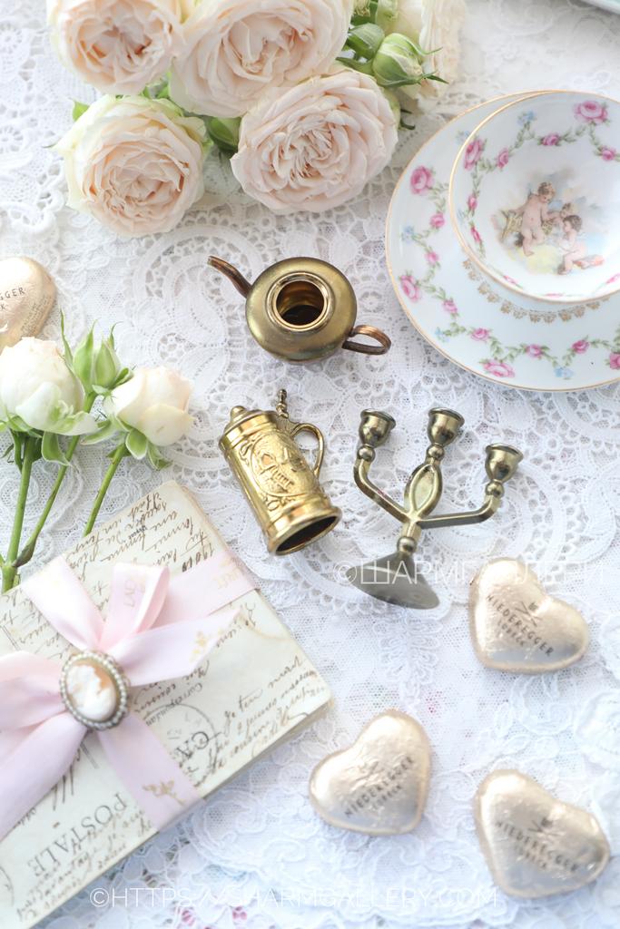 Кукольная металлическая миниатюра набор из 3 предметов, медь, латунь Германия.