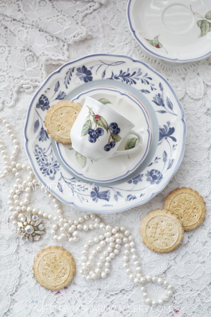 Кофейная мокко пара "Cottage ”  премиум фарфор Villeroy & Boch Виллерой Бох Германия.