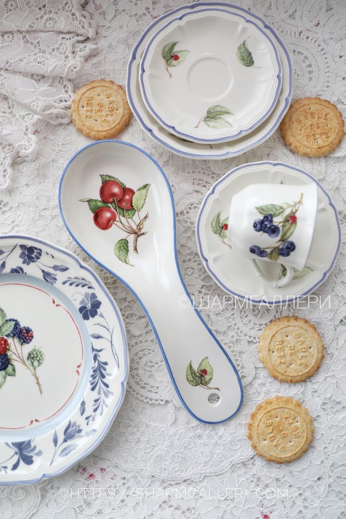 Подставка под ложку/лопатку "Cottage ” премиум фарфор Villeroy & Boch Виллерой Бох Германия.