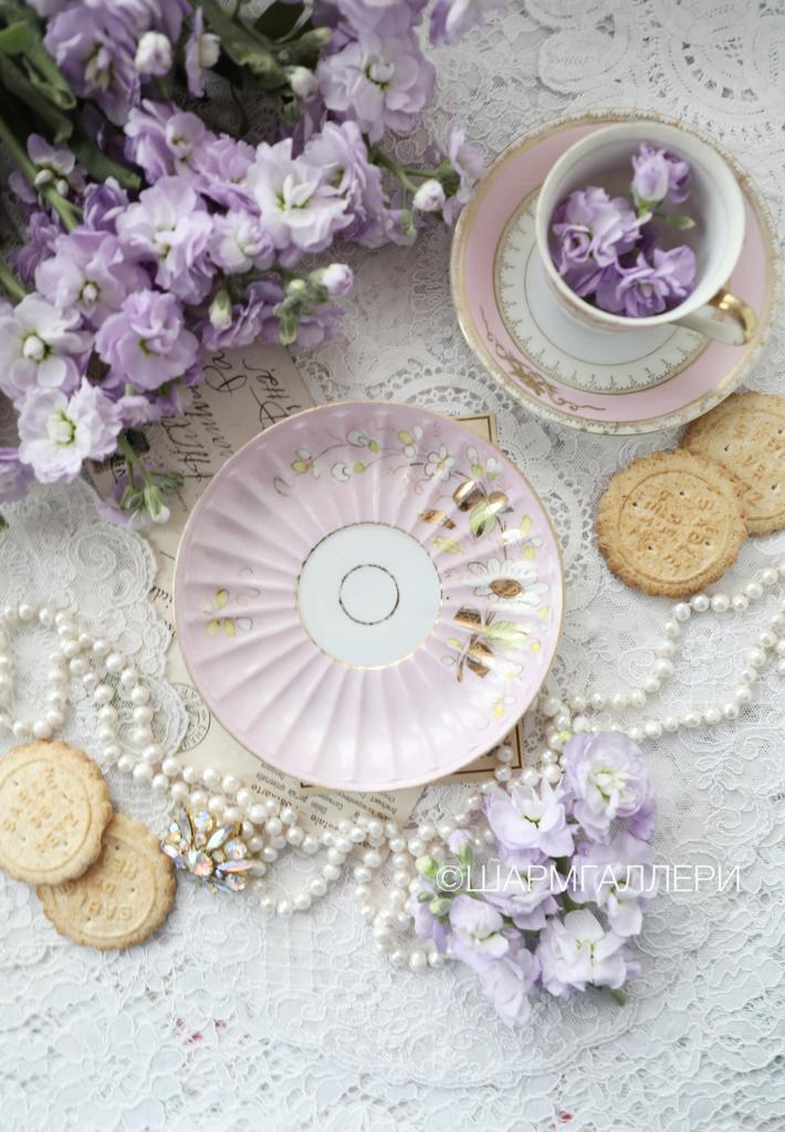 Уценка! Чайное блюдце с ручной росписью кузнецовский фарфор товарищества Кузнецова Царская Россия 19 век