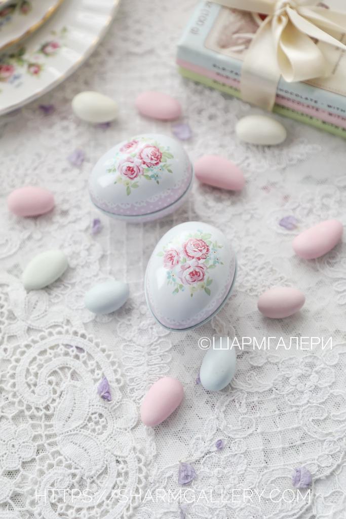 Мини коробочка яйцо розовый, металл Грингейт Дания "GreenGate" старая коллекция!