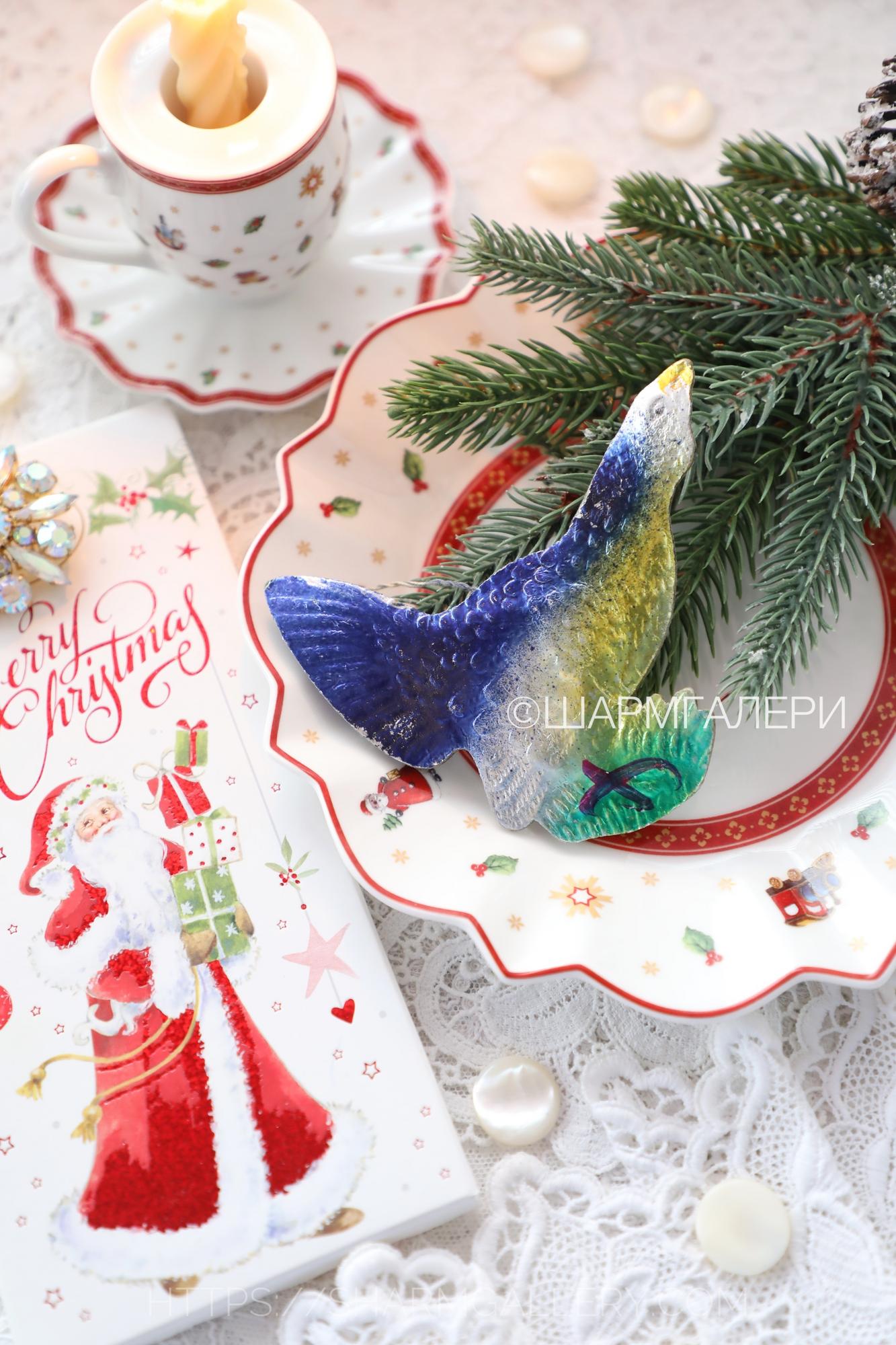 «Птица» елочная игрушка из картона - картонаж, СССР №4