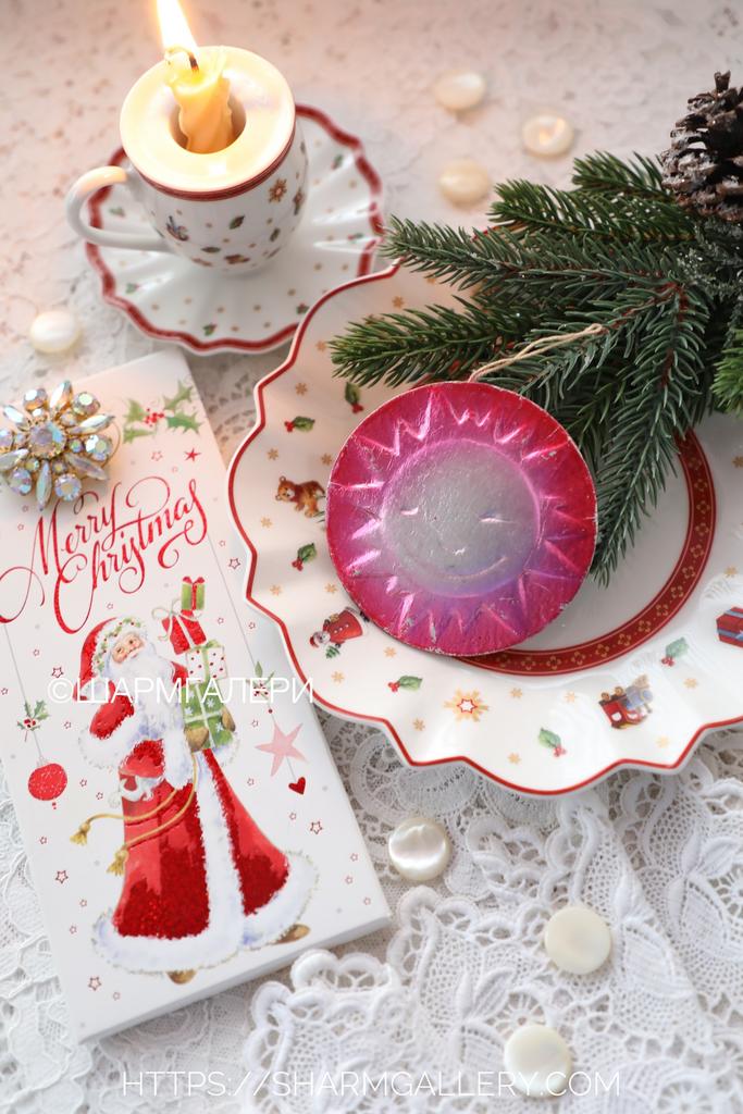 «Солнце» елочная игрушка из картона - картонаж, СССР.