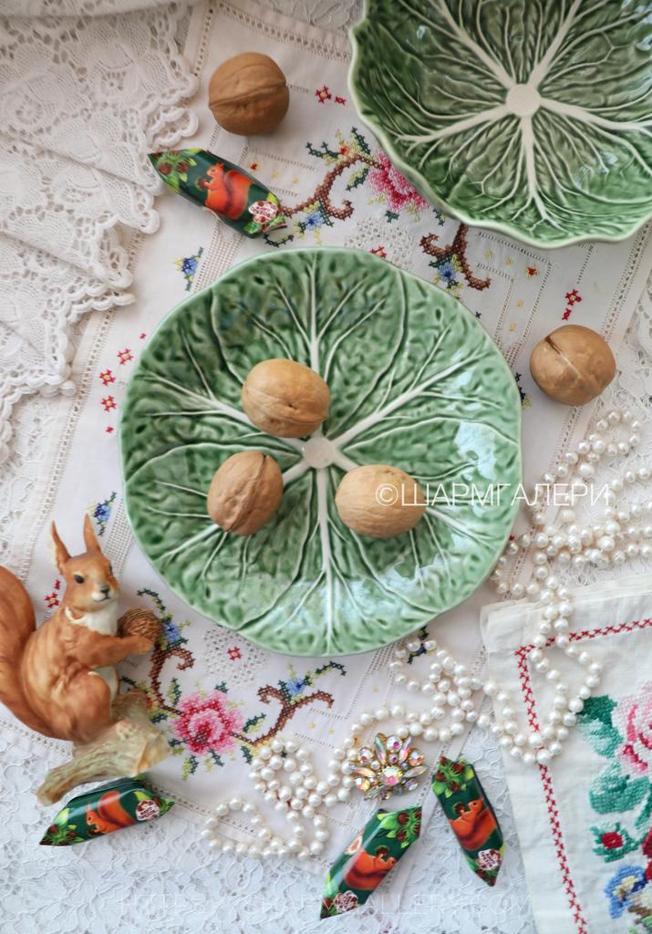 Тарелка «Капуста» 19см керамика Bordallo Pinheiro Бордалло Пинейро Португалия