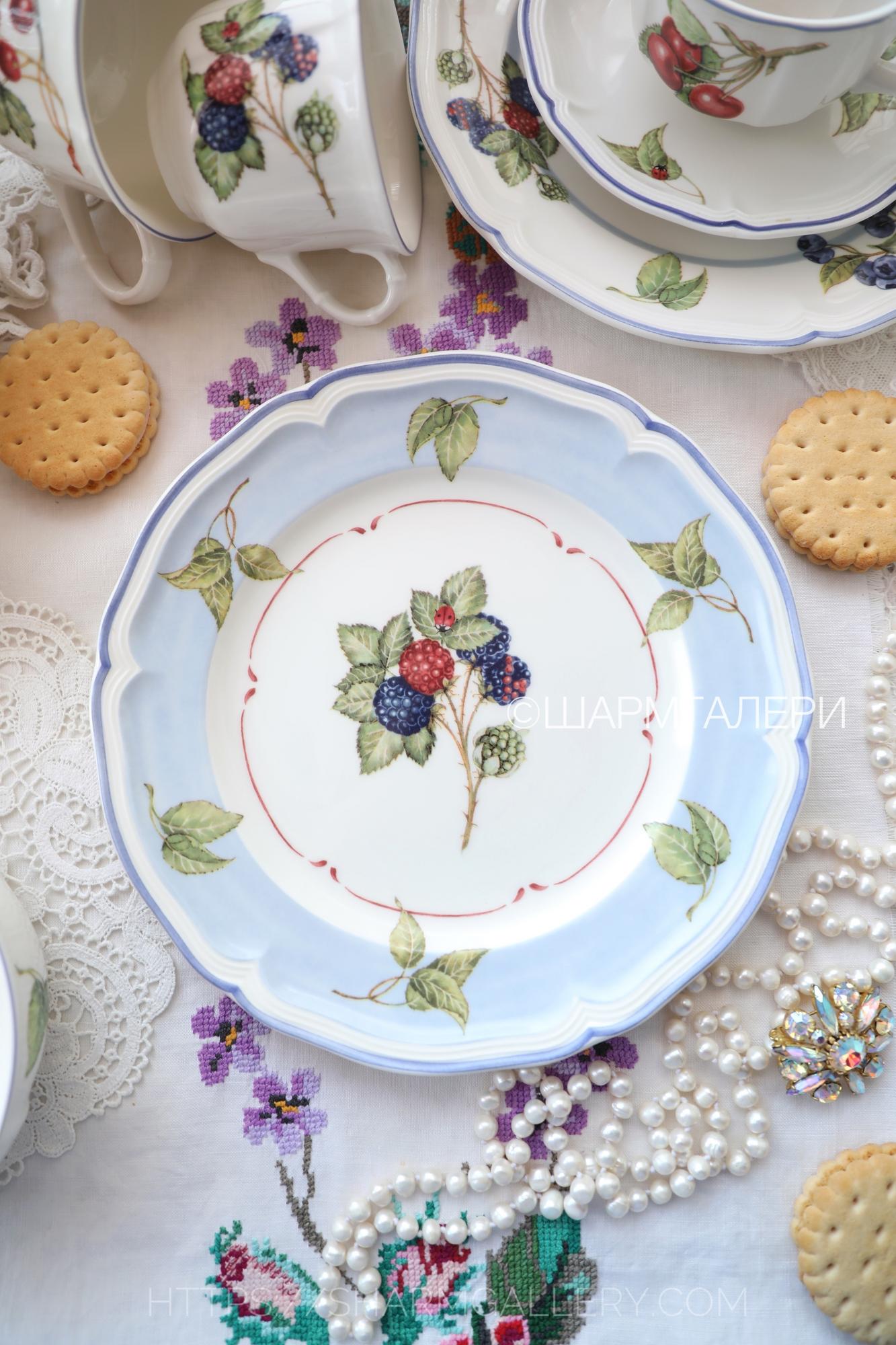 Тарелка blue 21 см "Cottage ” премиум фарфор Villeroy & Boch Виллерой Бох Германия.