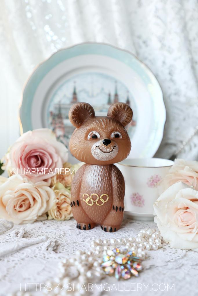 Игрушка Олимпийский Мишка, пластмасса, СССР. №1
