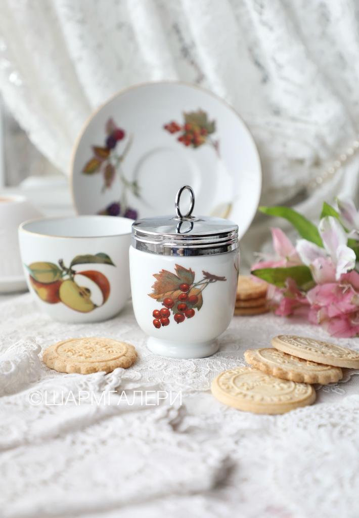 Кодлер - пашотница «Evesham» Ившем Смородина/Абрикос кинг сайз на 2 яйца Coddler Royal Worcester, Англия