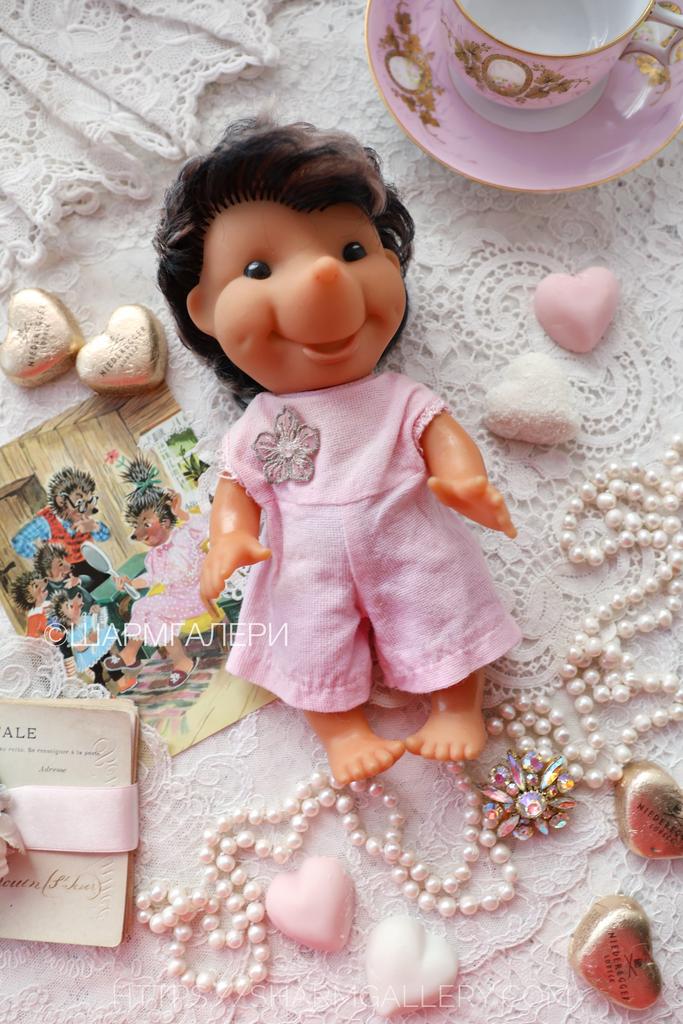 Кукла еж, ёжик Девочка игрушка ГДР (Германия)