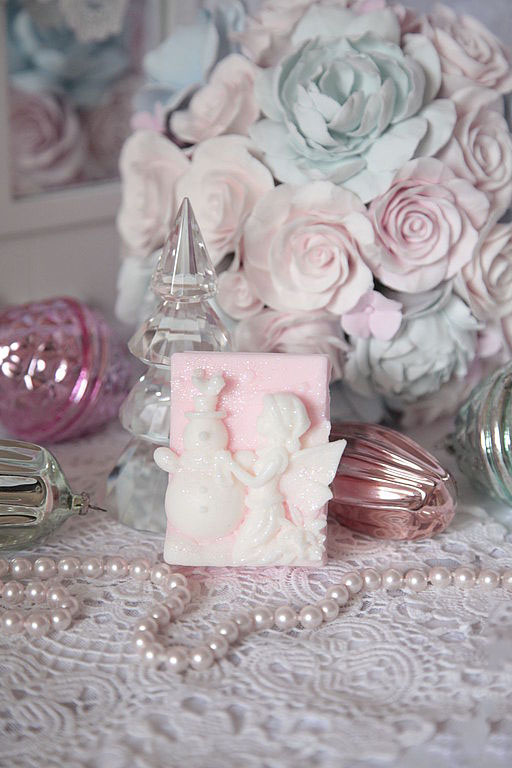 "Зимняя Фея". Новогоднее мыло, ручной работы.