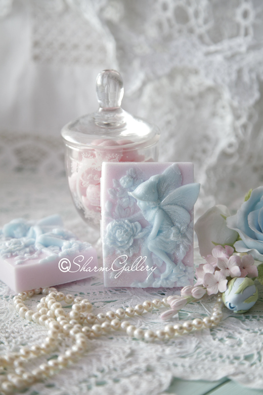 "Фея и пионы". Мыло ручной работы.