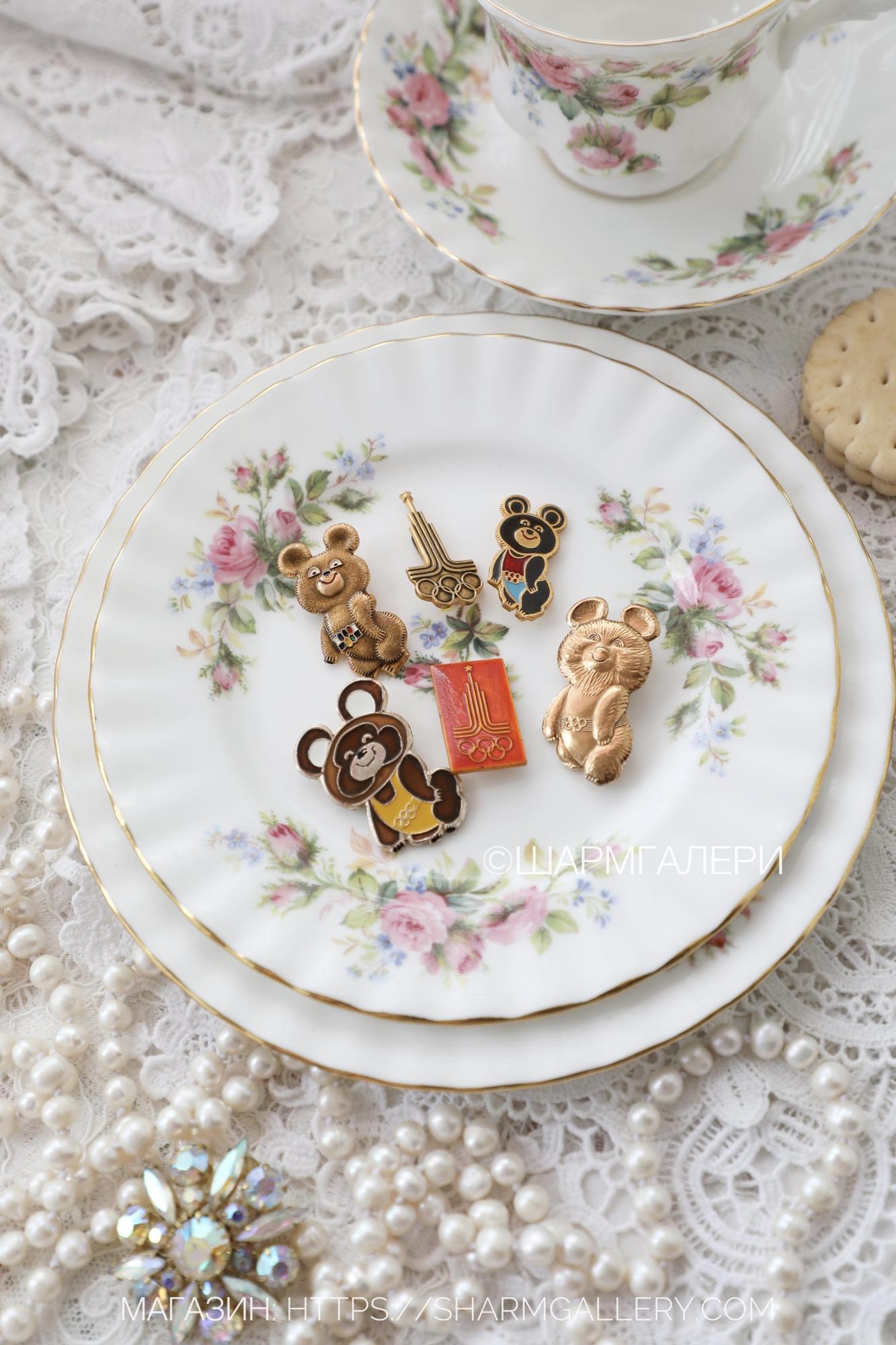 Набор Олимпийских значков 6шт. Олимпиада 80 СССР. 1980г.