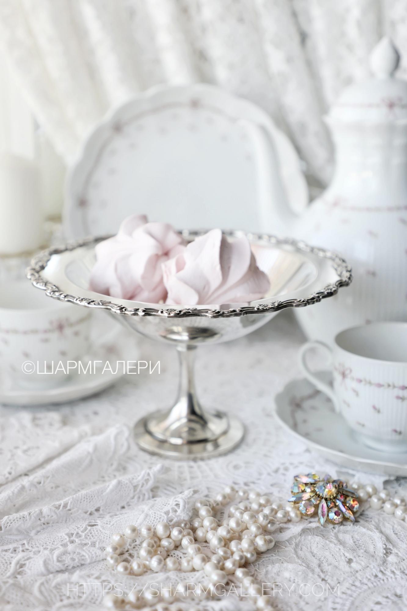 Ваза на ножке конфетница серебрение WM Rogres, Америка