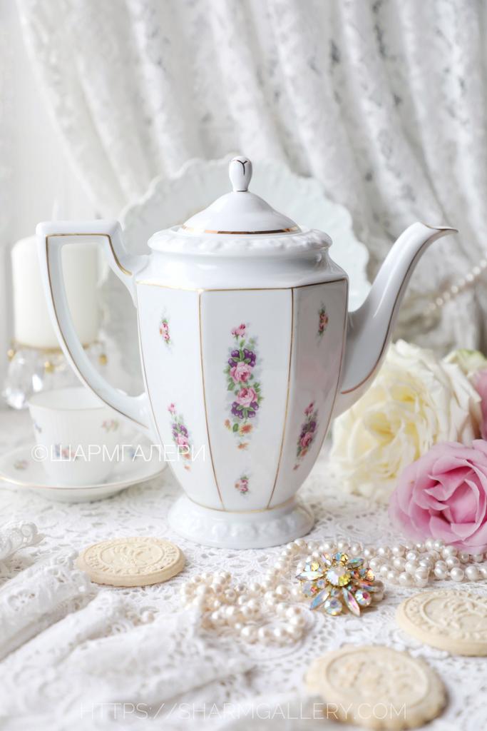 Чайник заварочный «Classic Rose» 1л фарфор Розенталь/Rosenthal Германия.