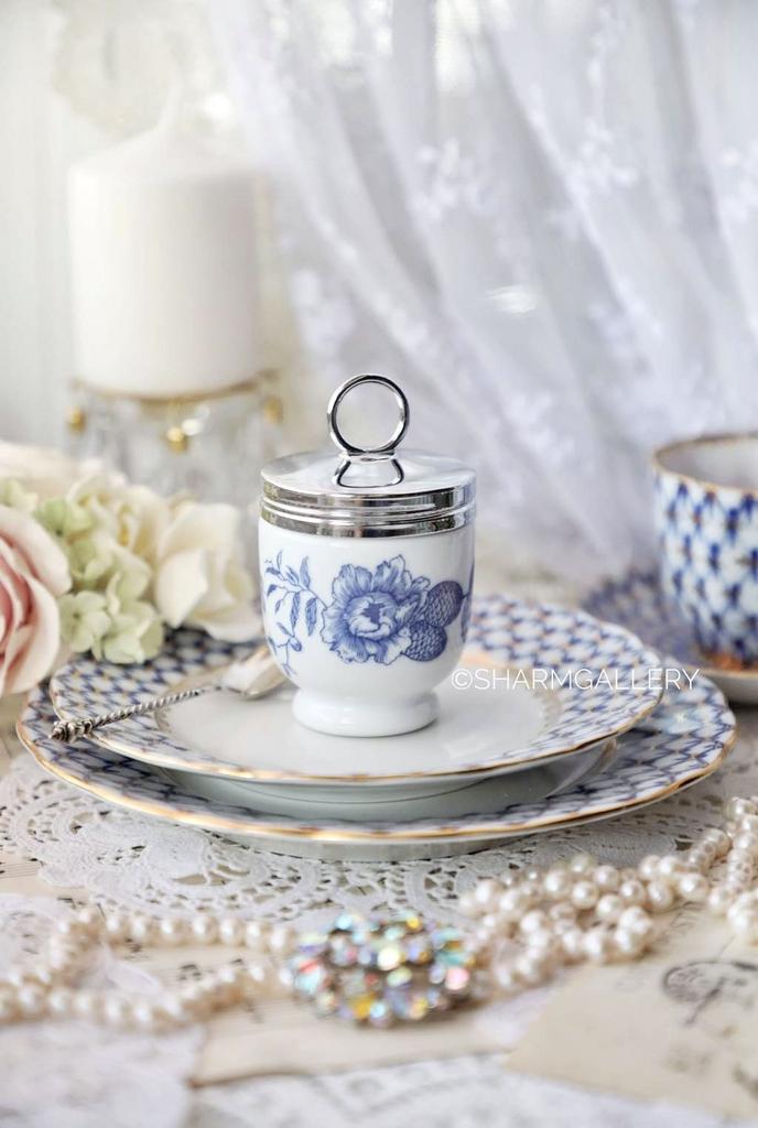 Кодлер - пашотница «Rhapsody» Рапсодия на 1 яйцо standart. Coddler, Royal Worcester, Англия.