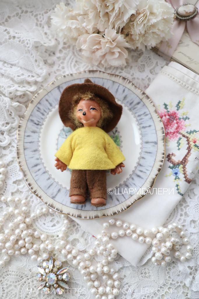 Mecki/Мекки немецкий еж, ёжик «Мальчик в шляпе» №24 кукла/игрушка ГДР