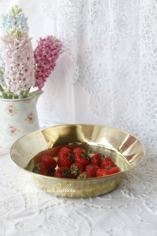 Винтажный таз для варенья, латунь.