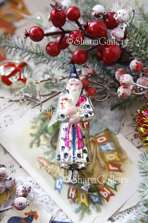 Звездочет (большой) Старинная елочная игрушка на прищепке.