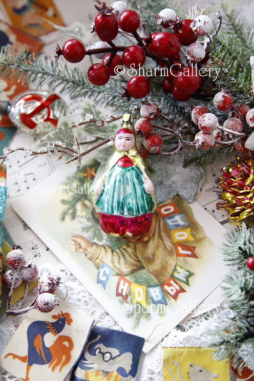 Шамаханская царица. Золотой петушок. Елочная игрушка СССР.