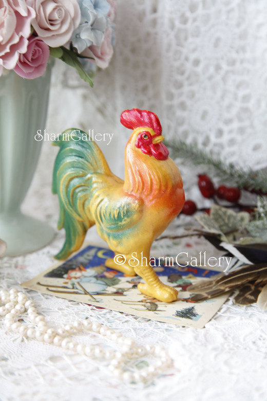 Старинная игрушка "Петушок", целлулоид СССР. Символ года!