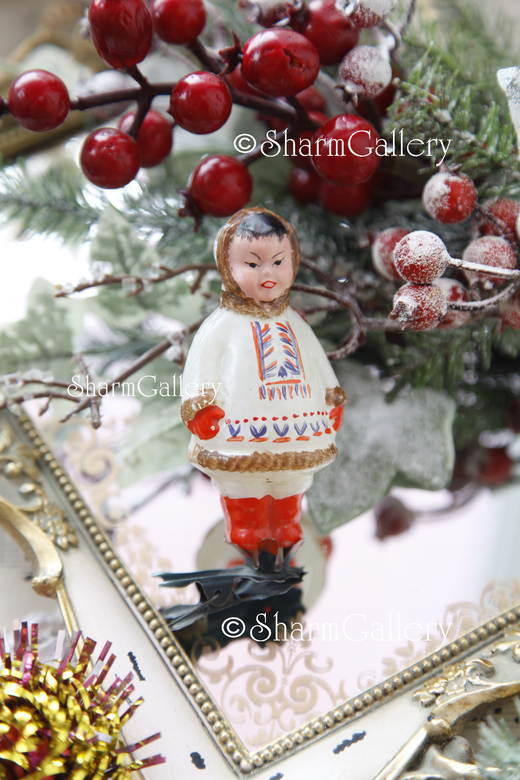 "Якут". Елочная игрушка на прищепке, СССР.