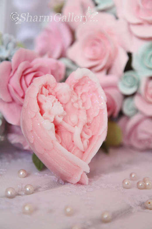 "Angel and flowers". Мыло ручной работы, Ангел.