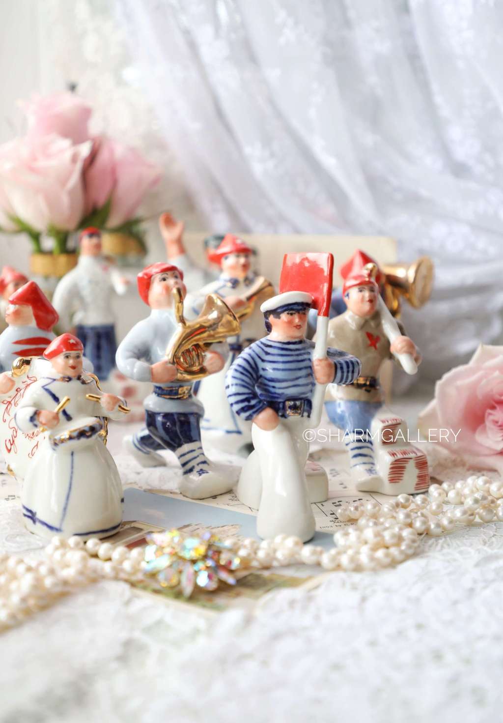 Редкий набор статуэток "Первый субботник" 9шт., Коростень.